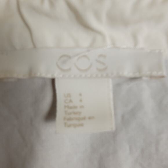 COS white cuff sleeve pop over top Size 4 Minimal Classic Clean Girl - Picture 3 of 8